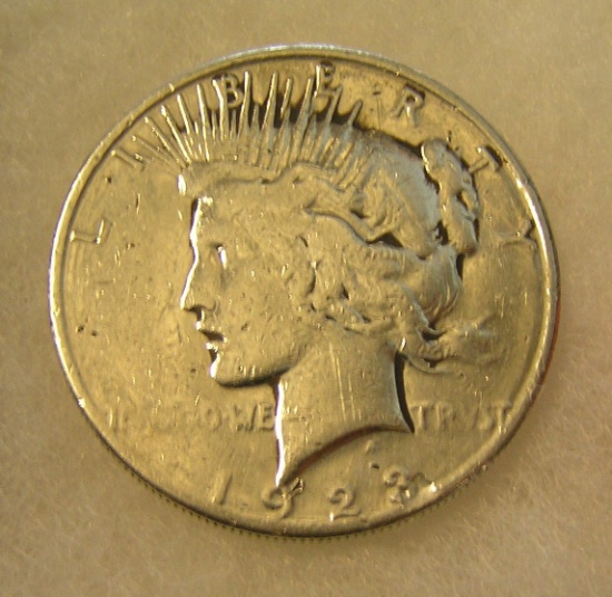 1923D Lady Liberty Peace silver dollar
