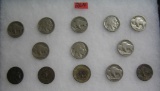 Collection of early Buffalo nickles
