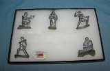 Collection of antique metal toy soldiers
