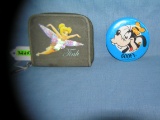 Vintage tinkerbell wallet and a Goofy oversized pin