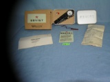 soviet high quality wrist watch and a collectors pin and box