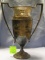 Antique silver plated fire department presentation trophy