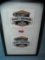 Pair of Harley Davidson advertising stickers
