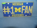 Michigan Wolverines number 1 fan License plate size sign