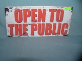Open to the Public License plate size wall or car sign