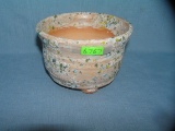 Earthenware Splatter Decorated Flower Pot