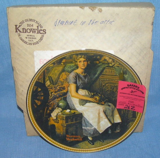 N. Rockwell collector plate: Dreaming in the Attic