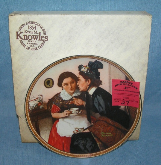 N. Rockwell collector plate: Gossiping in the Alcove
