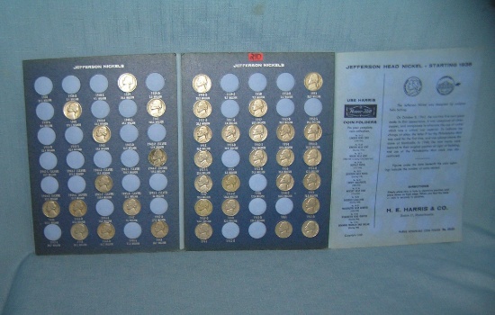 Jefferson nickle collection with collector's blue book