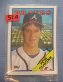 Tom Glavine rookie baseball card