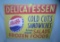 Pepsi Cola Delicatessen retro style advertising sign