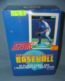 Box full of Score 1989 vintage baseball cards