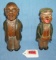 Pair of hand carved gentlemen figures signed Anri