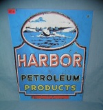Harbor petroleum products retro style advertising sign