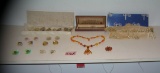2 boxes of vintage costume jewelry circa 1930's to 1950's