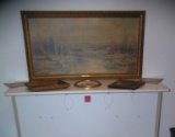 Large group of vintage estate found art work