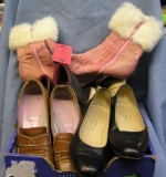 Box of vintage ladies shoes