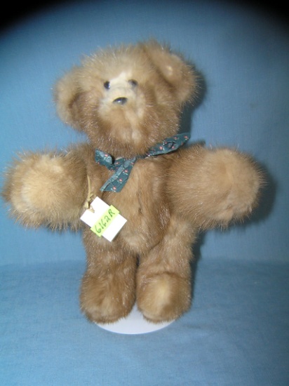 Very high quality furry jointed bear 12 inches tall