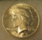 1924 Peace silver dollar in AU condition
