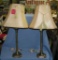 Pair of modern brass table lamps