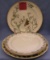 Group of 4 floral decorated serving plates