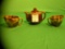 Art pottery 3 piece tea set