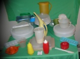 Large group of vintage Tupperware and plastic ware