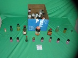 Box full of vintage estate miniature bottles
