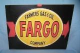 Fargo gas and oil company retro style advertising sign