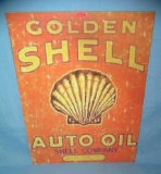 Golden Shell auto oil retro style advertising sign