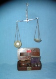 Antique jeweler diamond, gold and precious metals scale