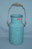 Antique granite ware cream pail