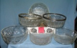 Large box of estate bowls and crystal