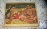 Antique print: The Woman of Tahiti by Gaugin