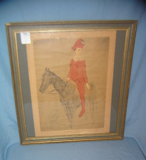 Rare Pablo Picasso "Clown A Cheval" print