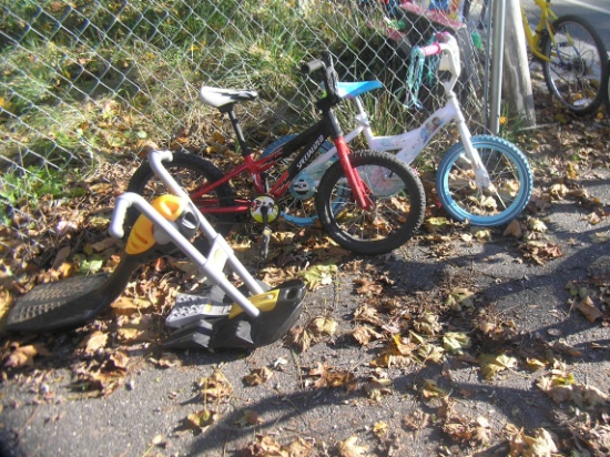 Group of 3 bikes and toys