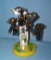 Tin wind up mechanical Golliwog Ferris Wheel