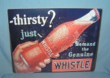 Whistle Soda retro style advertising sign