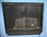 All metal with movable screen fire place box