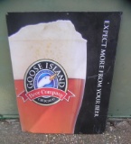 Vintage Goose Island Beer Company all tin advertising sign 18x24