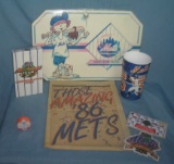 Group of NY Mets baseball collectibles