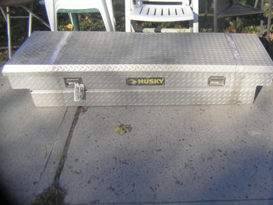 Husky aluminum diamond plate contractor's tool box