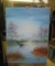 Duck and wildlife themed oil on canvas painting