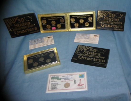Brilliant uncirculated gold edition US state quarters