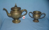 Great early coffee pot and 2 handled sugar bowl