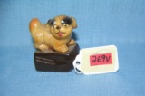 Playful happy dog figural pencil sharpner holder