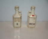 Pair of Austrian oil and vinegar decanters