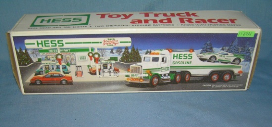 Vintage HESS toy truck and racer