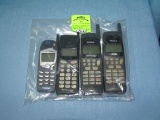 Group of modern cell phones