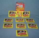 Topps baseball album stickers w/ 96 unopened packs